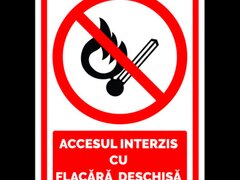 Indicator pentru accesul interzis cu flacara deschisa